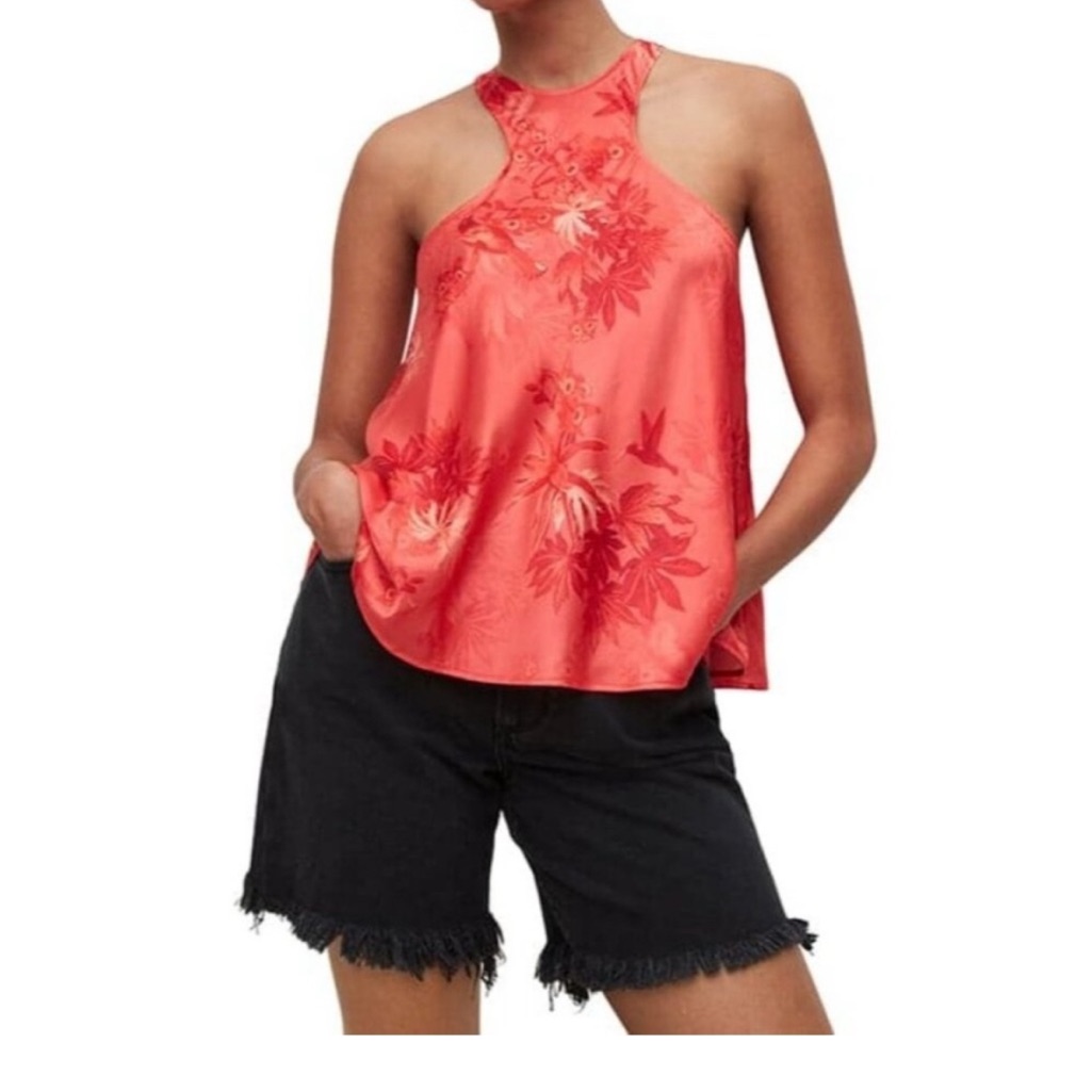 All Saints Nwot Verna Nila Racerback Silk Blend Tank Top/****No Name/Size Tag